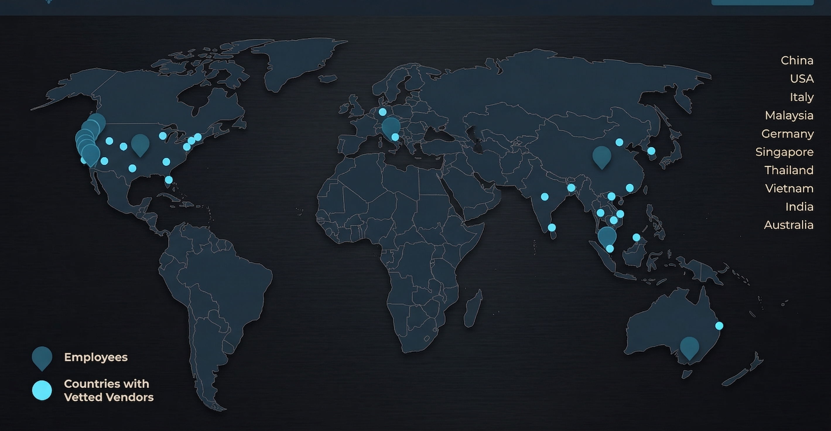 Atlas DT Global Presence — Strategic Sourcing Network